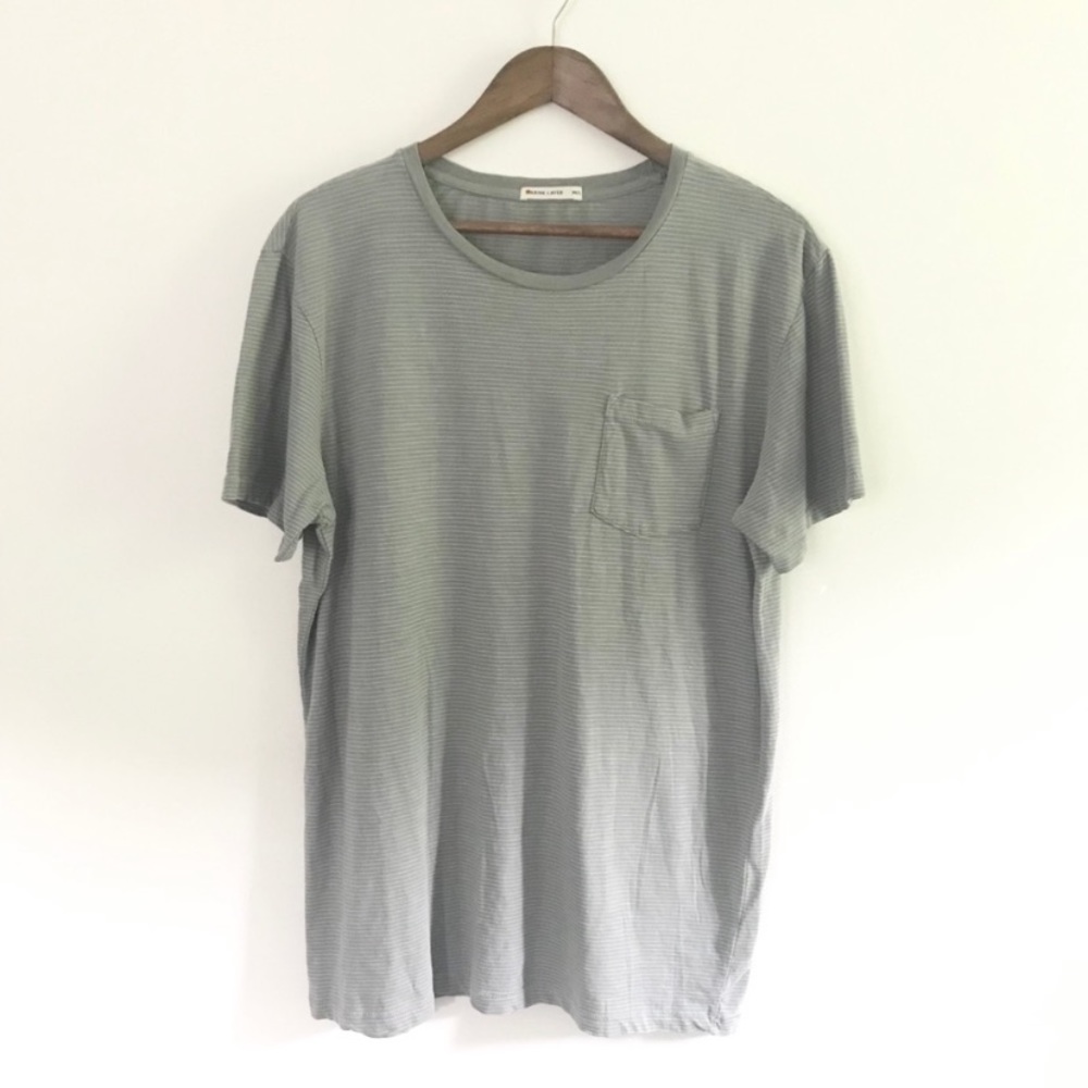 NWOT Marine Layer Green White Striped T-Shirt